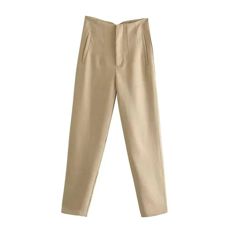 Levoire | Femme Best-Seller Pantalon Skinny Taille Haute Parfait Pour Chaque Occasion Vente Khaki