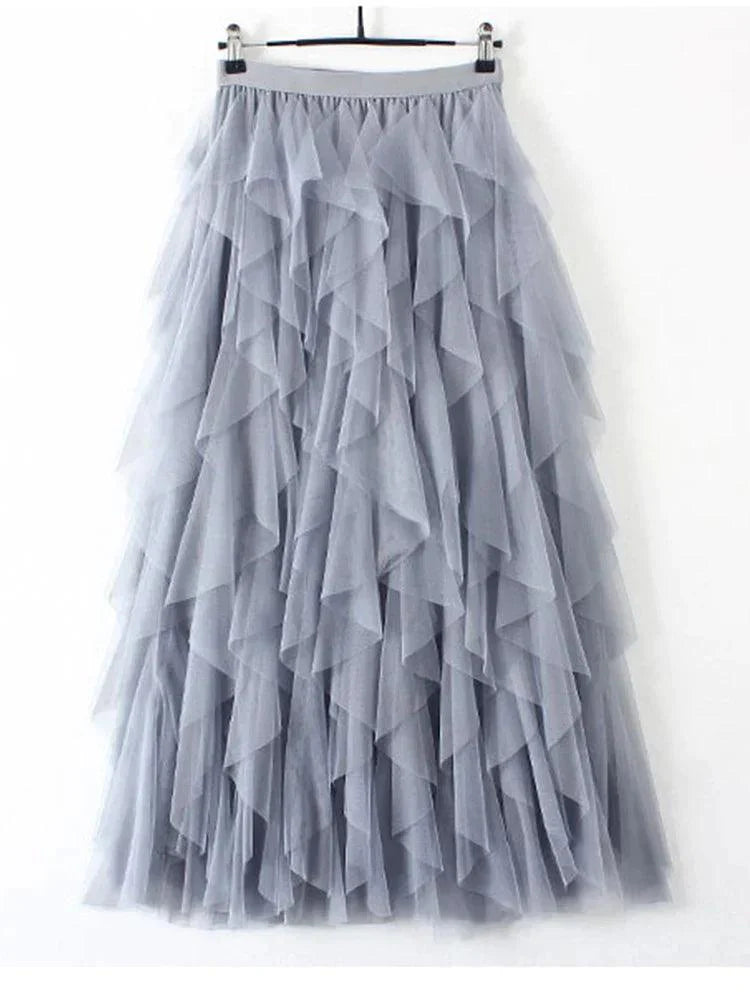 Levoire | Jupe En Tulle Plissé Taille Haute