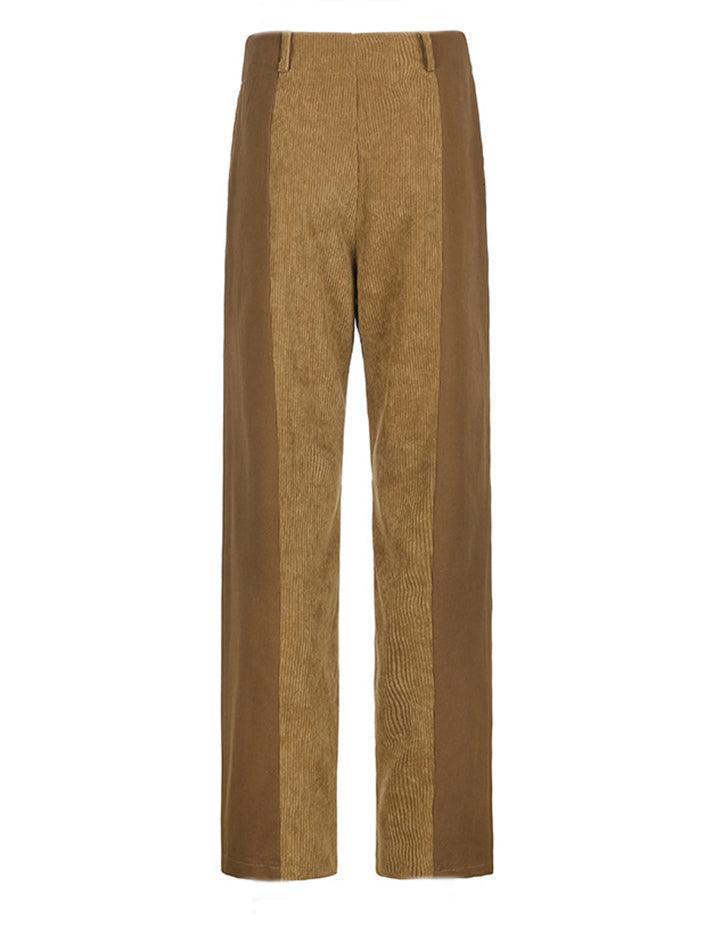 Levoire | Pantalon Large En Velours Côtelé Taille Haute Y2K