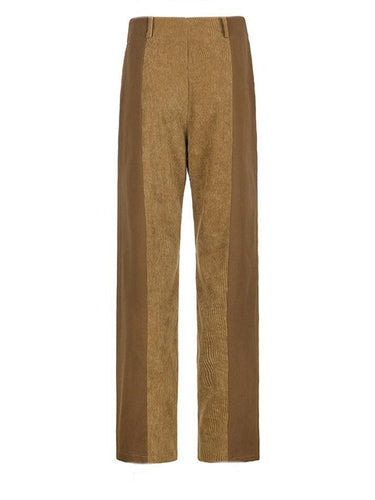 Levoire | Pantalon Large En Velours Côtelé Taille Haute Y2K
