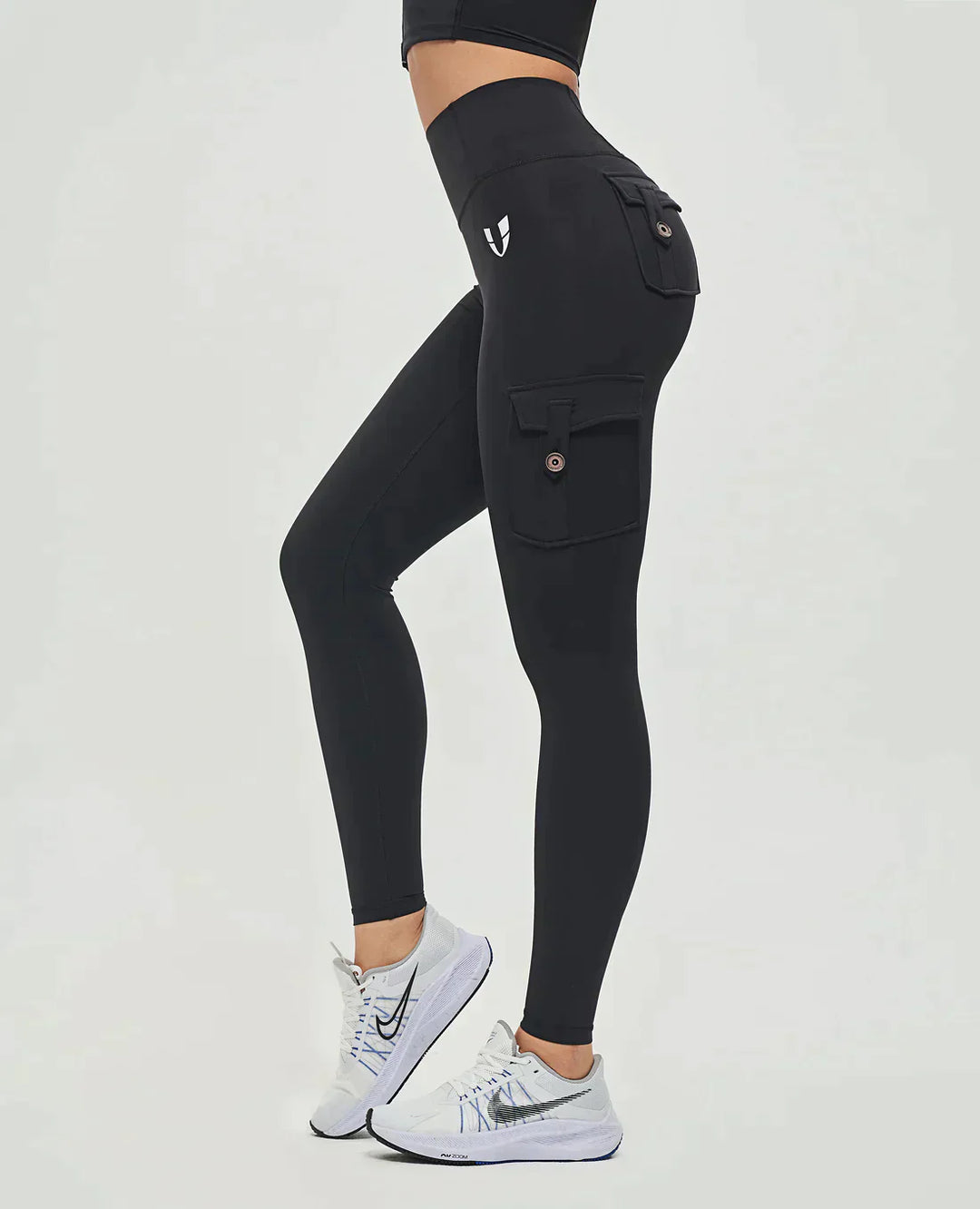 Levoire | Leggings Cargo Taille Haute Noir
