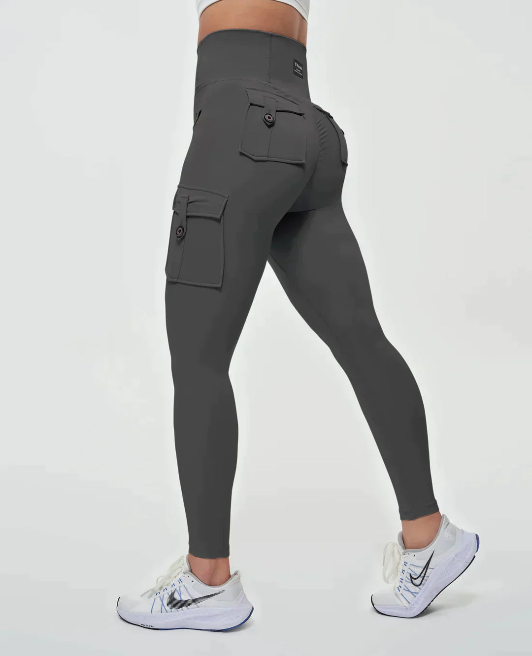 Levoire | Pantalons Cargo Taille Haute Gris