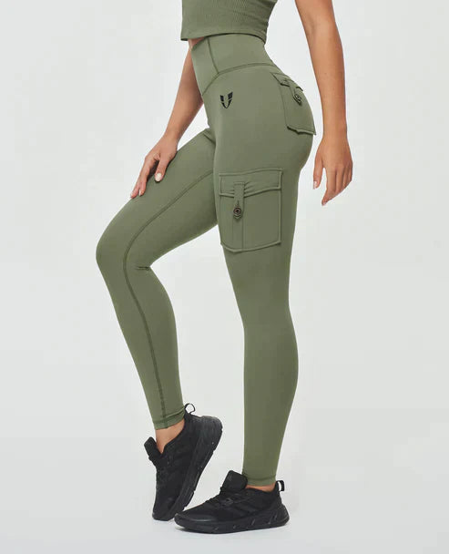 Levoire | Pantalons Cargo Taille Haute Minzivert - vert menthe