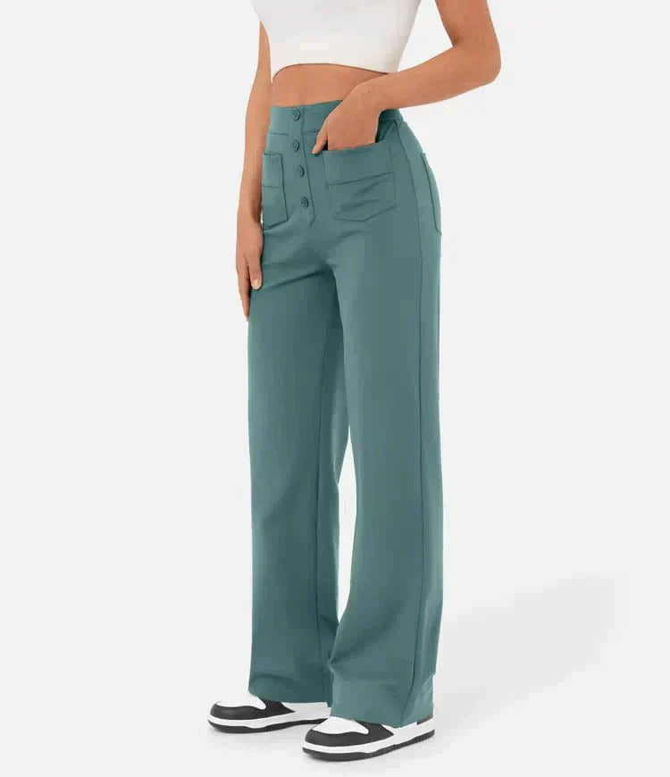 Levoire | Pantalon Décontracté Élastique Taille Haute