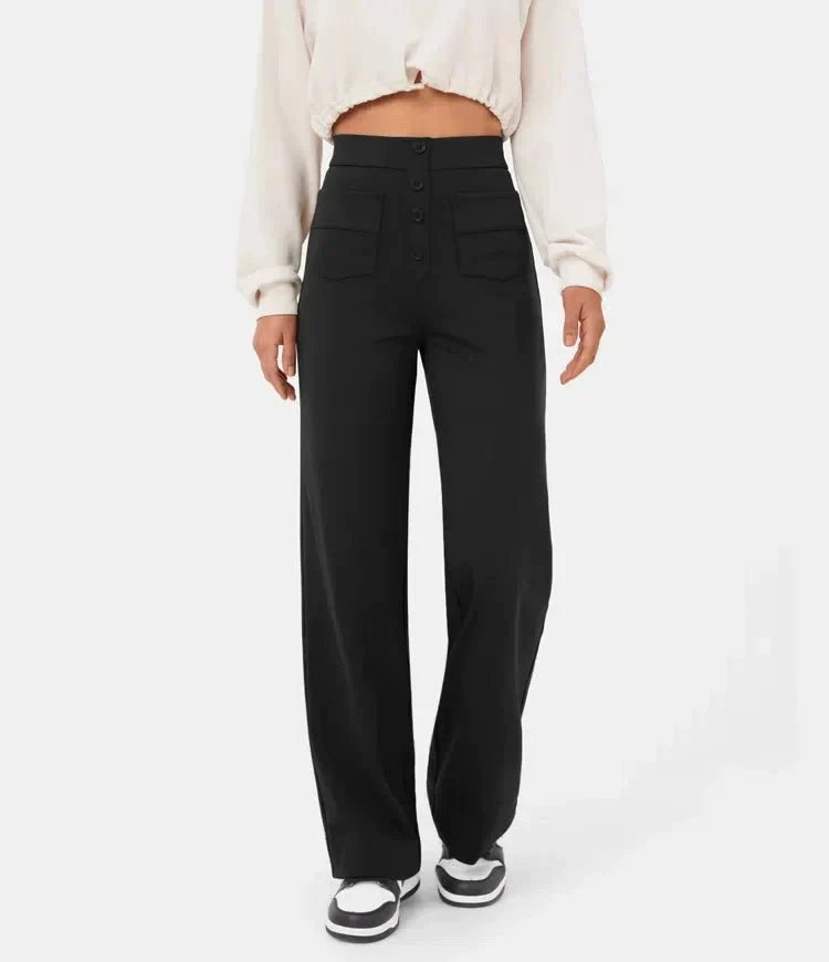 Levoire | Pantalon Taille Haute Avec Boutons