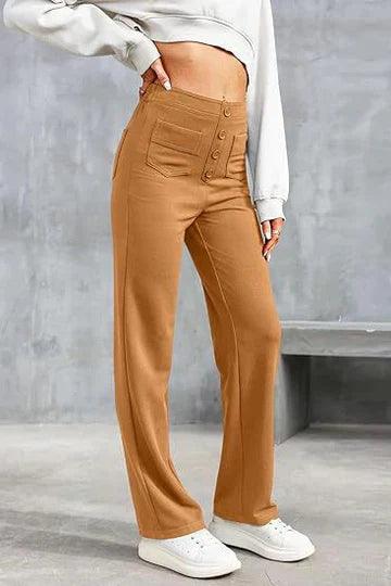 Levoire | Pantalons De Loisirs Élastiques Ajustés Pour Femmes Braun
