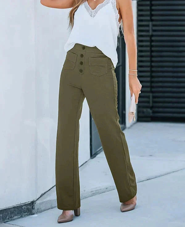 Levoire | Pantalons Doux Et Tendance Pour Femmes Vert clair