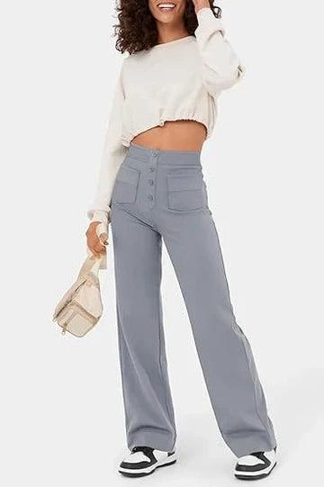 Levoire | Pantalons De Loisirs Élastiques Ajustés Pour Femmes Gris