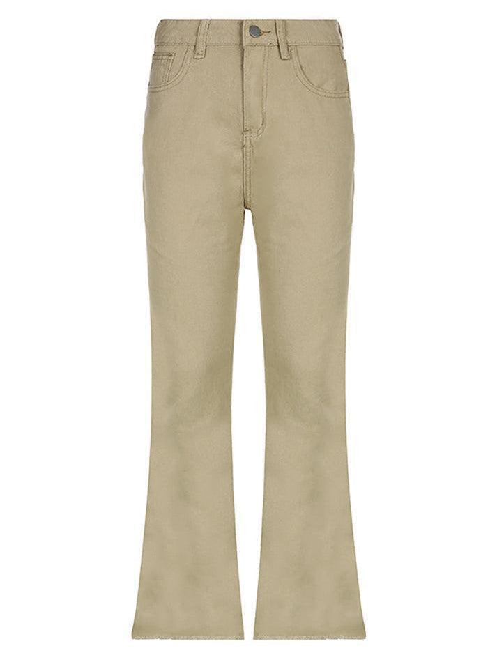 Levoire | Jean Flare Unicolore Taille Haute