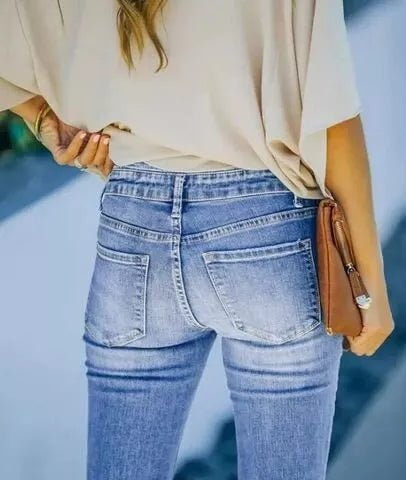 Levoire | Flex Nappi Jeans Taille Haute Pour Femmes