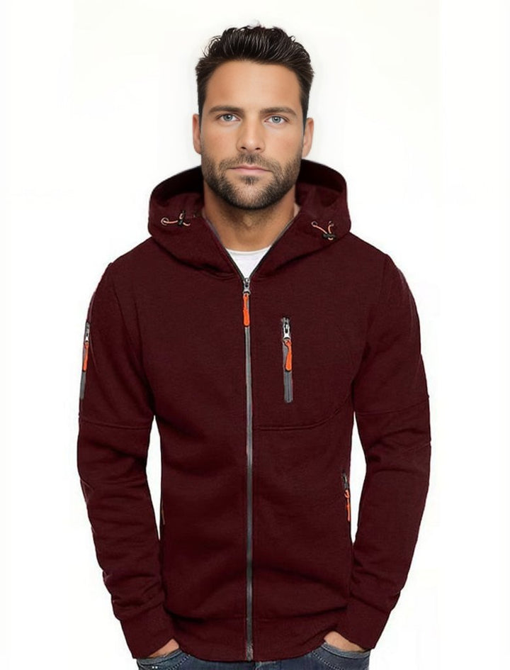 Levoire | Sweat-Shirt Sportif Pour Hommes Avec Capuche Vin