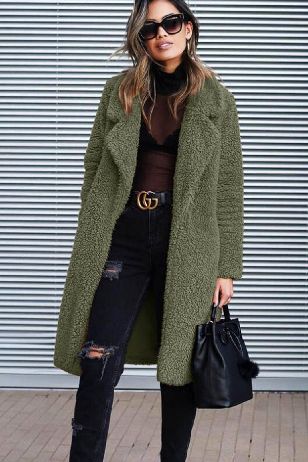 Levoire | Veste en Polaire Double Face à Manches Longues Vert