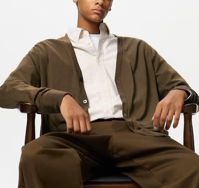 Levoire | Cardigan En V En Merino Braun