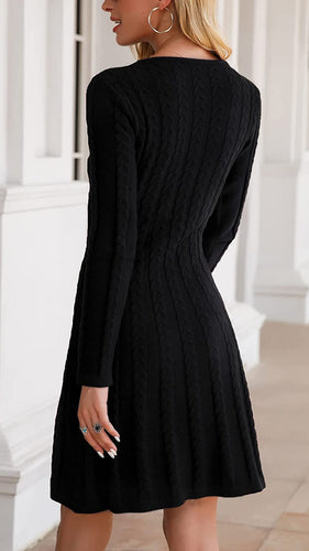 Levoire | Robe Tricot Confortable À Coupe Slim Avec Manches Longues