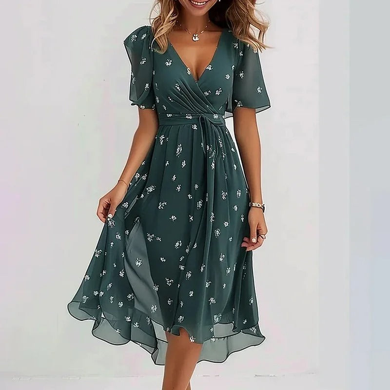 Levoire | Robe Stylée Élégante Et Moderne Vert S
