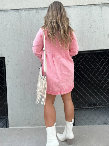 Levoire | Robe Chemise En Denim Élégante Avec Patte De Boutonnage