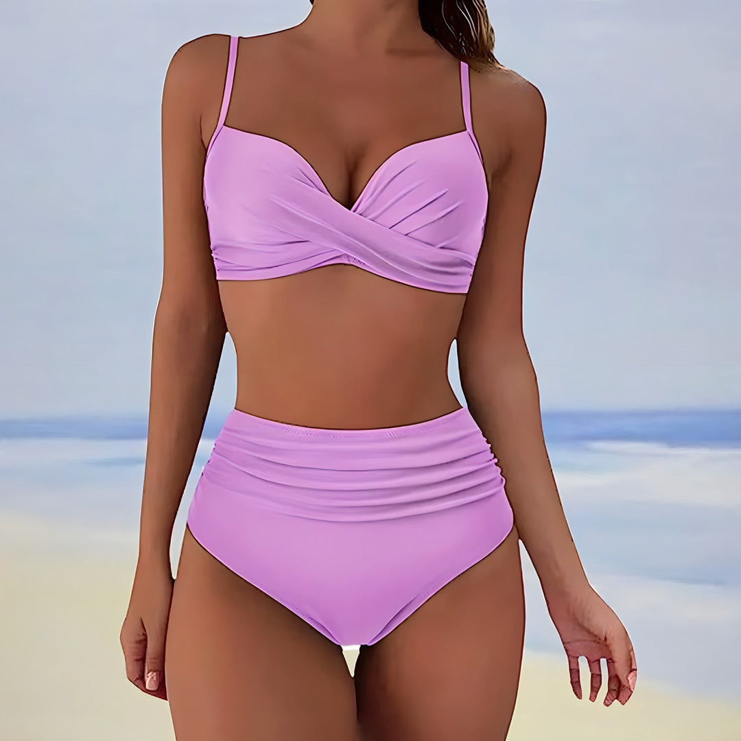 Levoire | Ensemble de bikini taille haute Lila