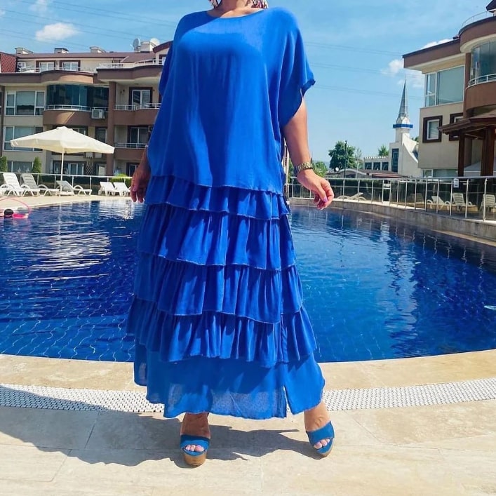 Levoire | Robe à couches élégante à manches courtes