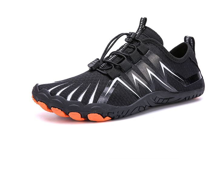 Levoire | Chaussures Barefoot Confortables Pour Femmes Et Hommes Noir et orange 2