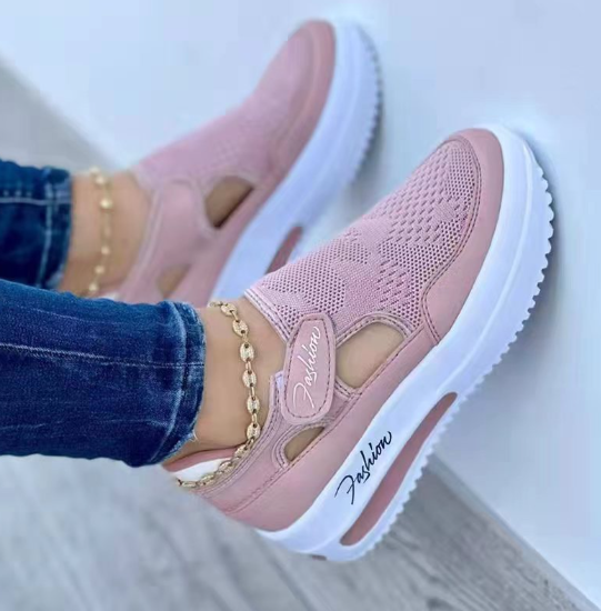Levoire | Baskets Légères Avec Semelle Renforcée Et Velcro Pour Femmes Rosa