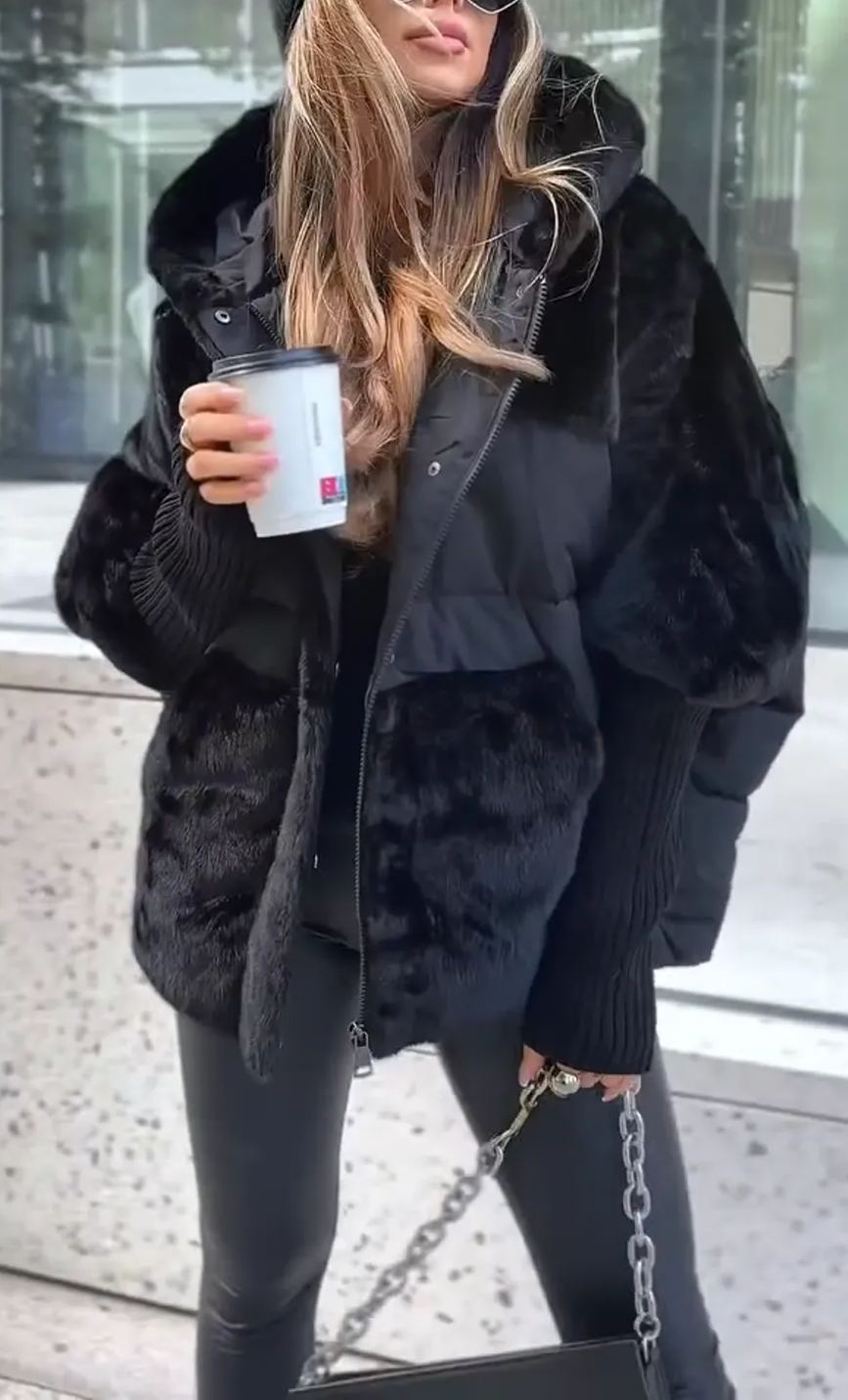 Avriane | Blouson moderne luxueux avec capuche