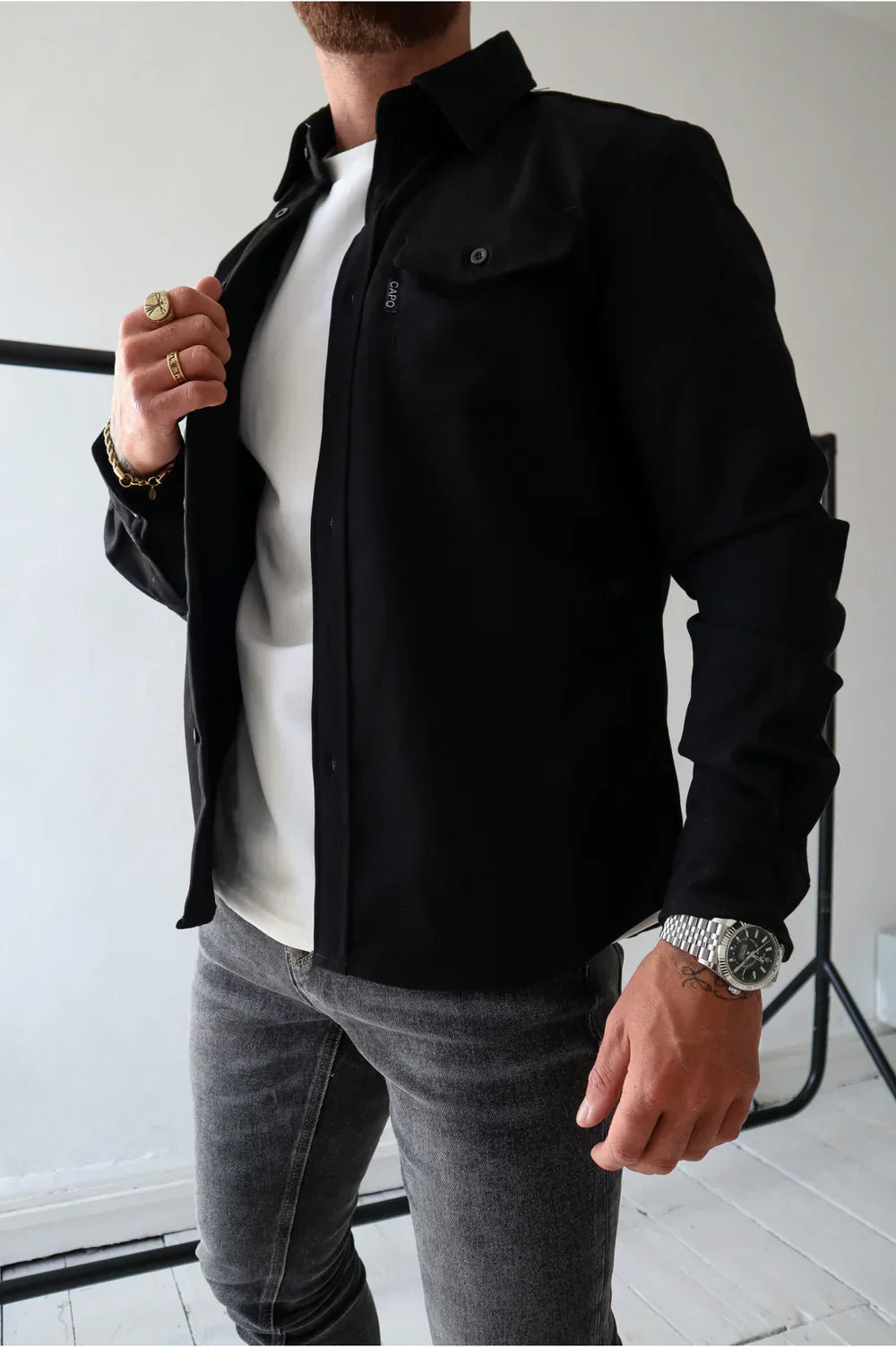 Levoire | Chemise décontractée Supreme Noir