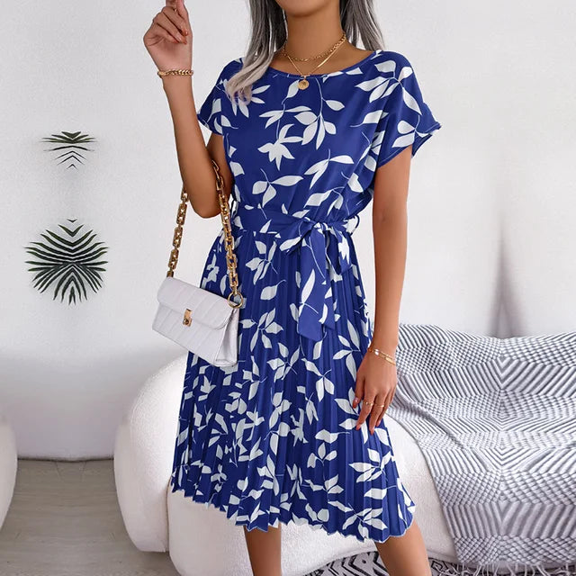 Levoire | Robe Midi Style Décontracté Moderne Bleu royal