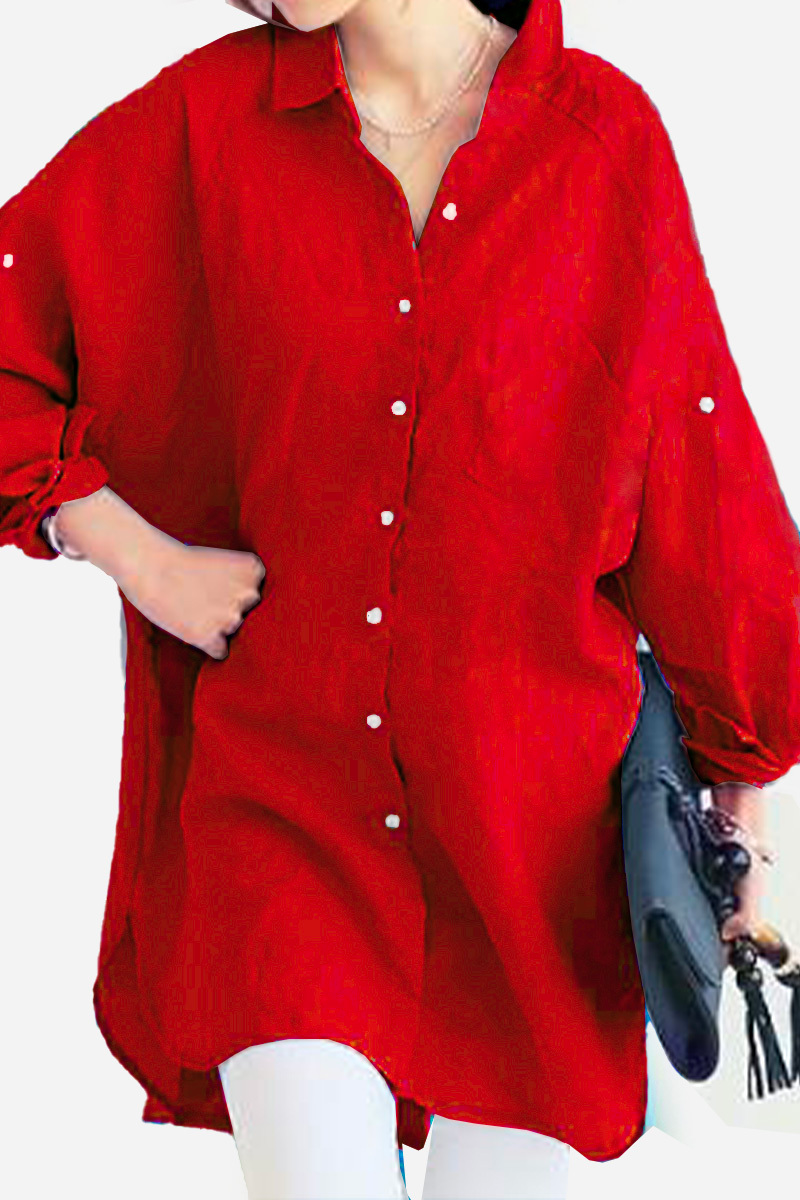 Levoire | Chemise en lin grande taille Cerise