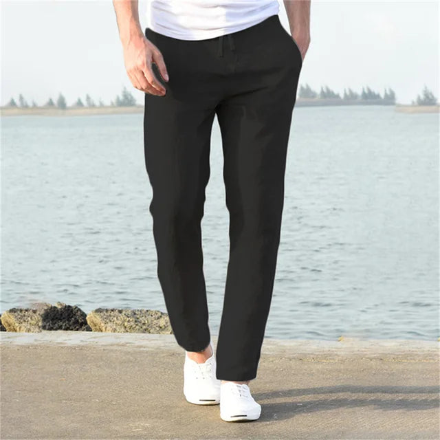 Levoire | Pantalon D'Été En Lin Noir