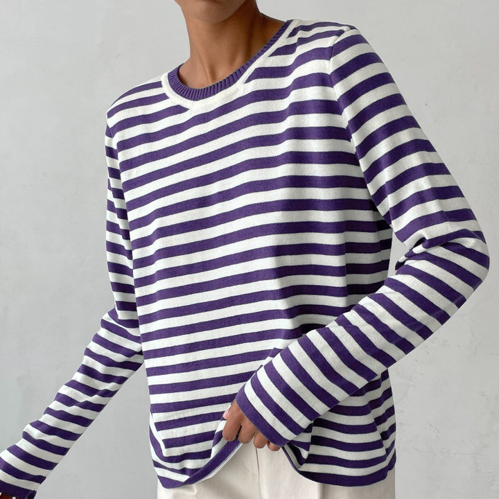 Levoire | Chemise D'Été Rayée Royal violet