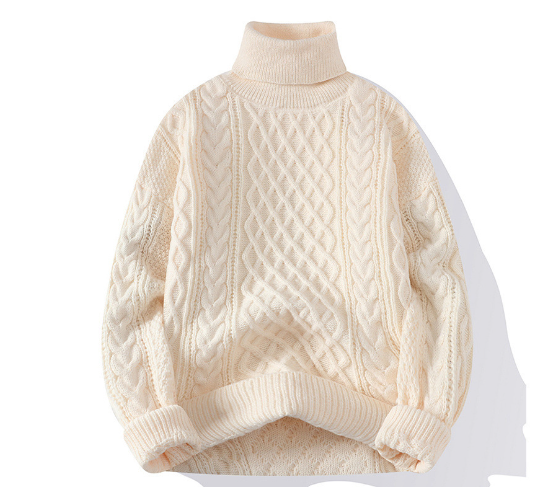 Levoire | Pull À Col Roulé Torsadé Vintage Blanc