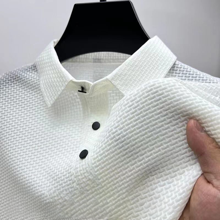 Levoire | Chemise polo confortable en soie Blanc