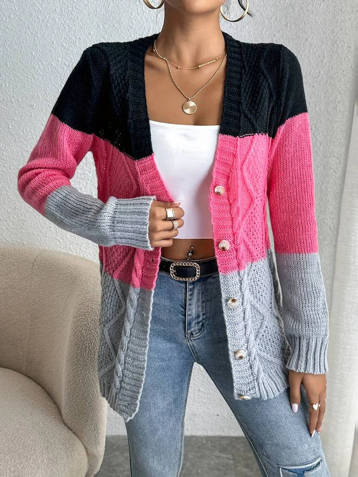 Levoire | Gilet à col V avec fermeture à boutons