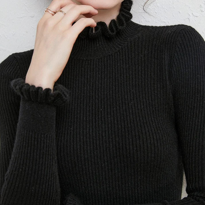Levoire | Pull d'automne en tissu doux Noir
