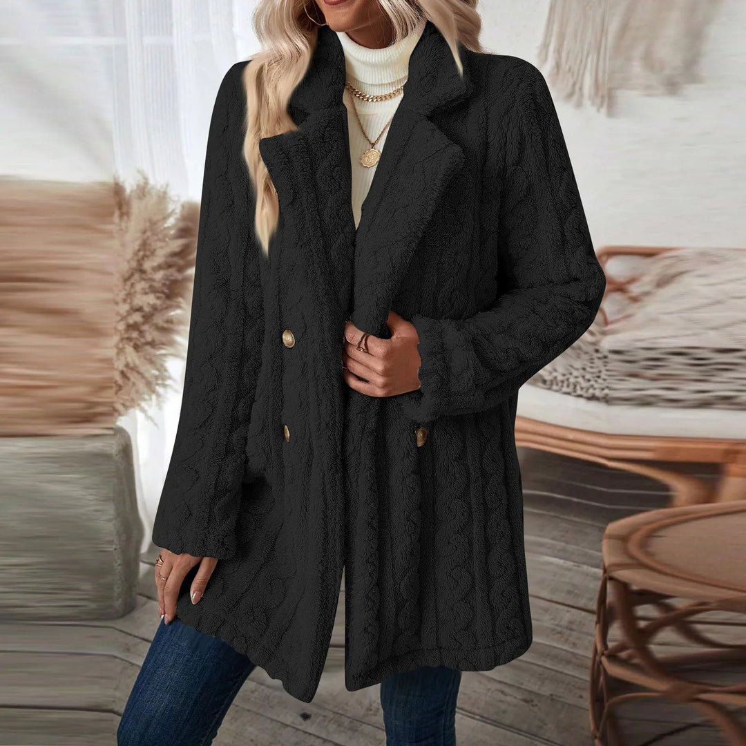 Levoire | Veste D'Hiver À Manches Longues Réversible Avec Fixation Par Bouton Noir