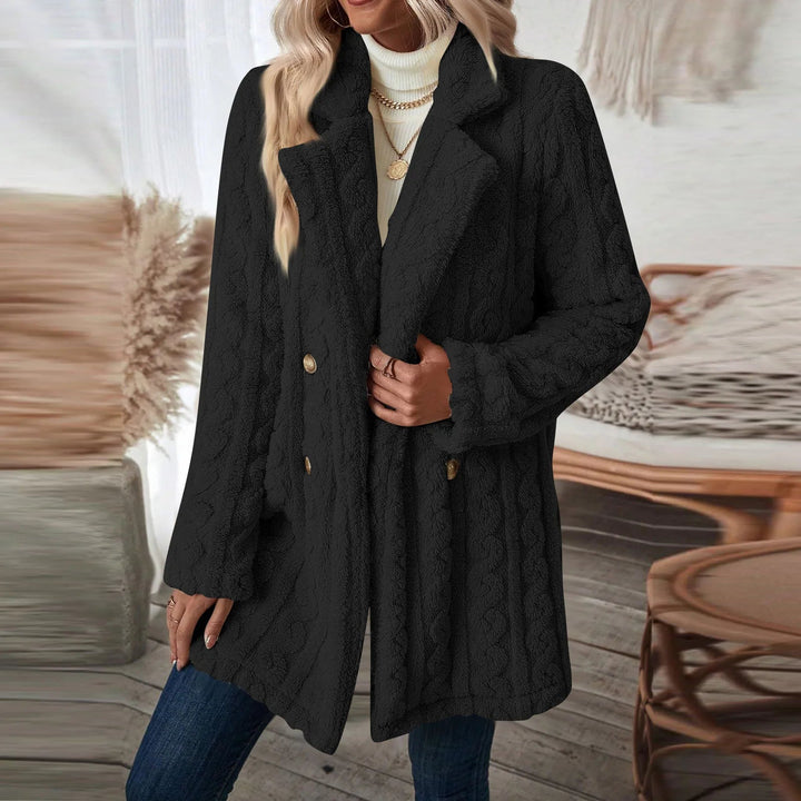 Levoire | Veste D'Hiver À Manches Longues Réversible Avec Fixation Par Bouton Noir