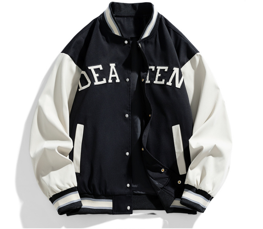 Levoire | Veste Varsity De Baseball Élégante Avec Look Rétro Noir