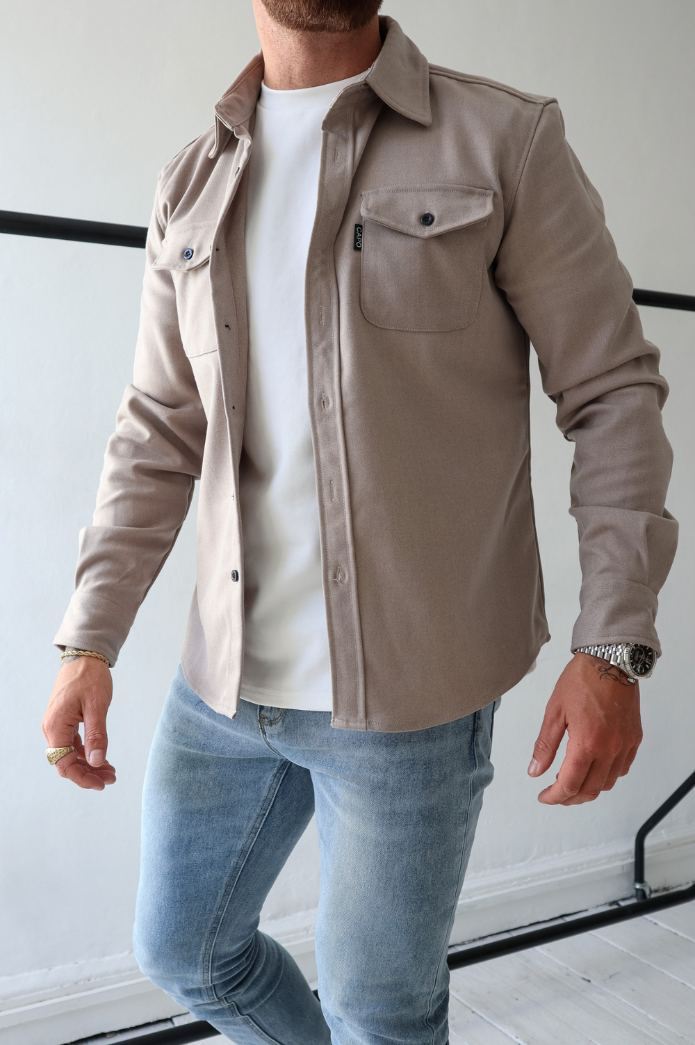 Levoire | Chemise Levoire | à Manches Longues avec Poches Poitrine et Poignets Boutonnés