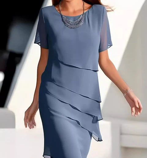 Levoire | Mini Robe Unie Sans Manches Bleu