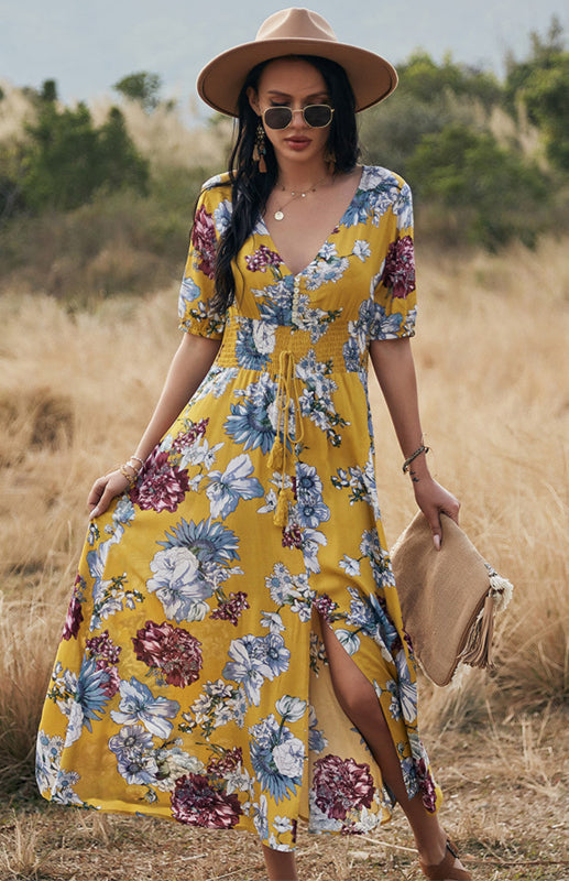 Levoire | Femmes Sexy Imprimé Taille Amincissant Robe