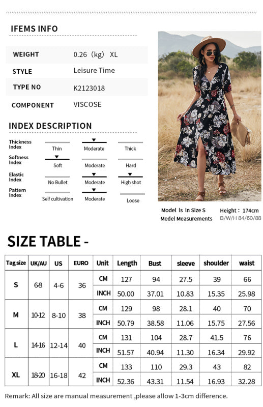 Levoire | Femmes Sexy Imprimé Taille Amincissant Robe