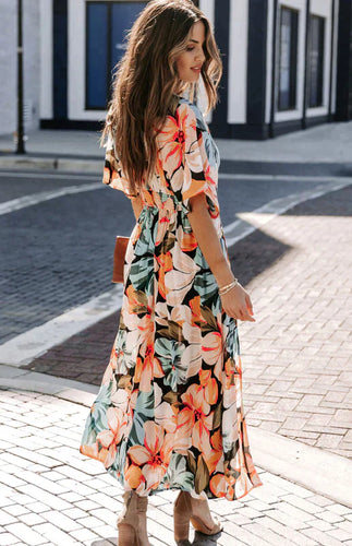 Levoire | Femme Robe longue d'été - Orange