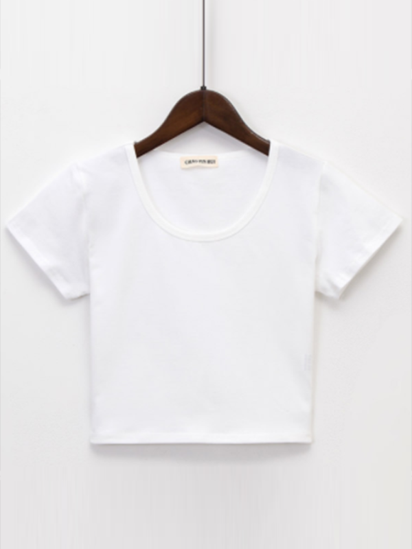 Levoire | Femmes Col Rond Manches Courtes Blouse