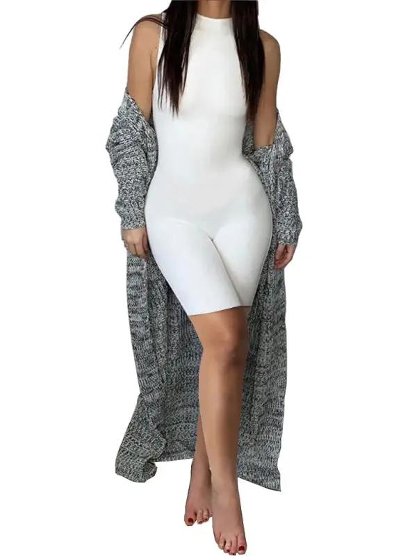 Levoire | Femme combinaison de loisirs sans manches ajustée taille haute sport