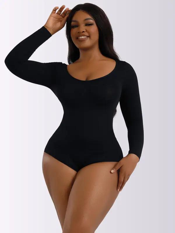 Levoire | Femmes Pantalons-relevant Formant Fessiers-bas Rayés à Manches Longues Noir