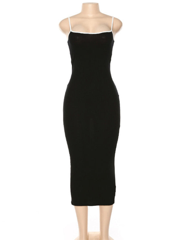 Levoire | Robe sexy à dos ouvert en contraste coloré pour femme