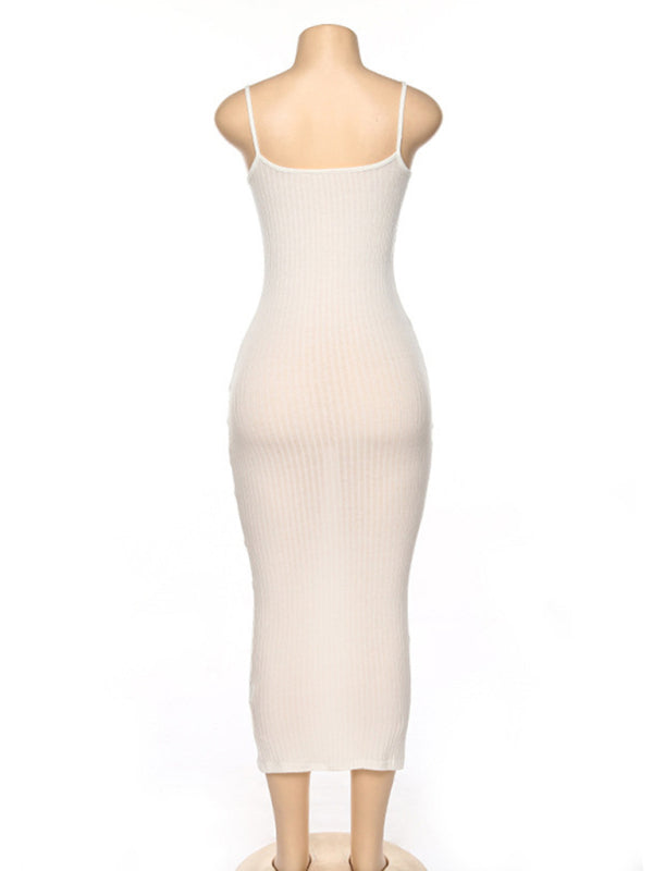 Levoire | Robe sexy à dos ouvert en contraste coloré pour femme