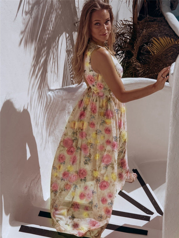 Levoire | Robe maxi avec décolleté froncé