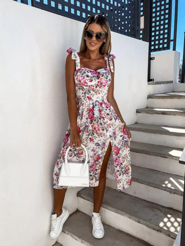 Levoire | Robe élégante avec bretelles, robe midi