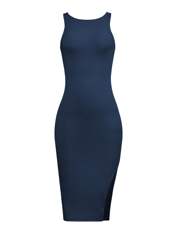 Levoire | Femme tricoté sans manches sexy réversible Cover-Hip-Robe